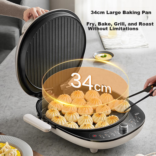 Сковорода SUPOR JT34RQ878 электрическая со съемными пластинами и двусторонним нагревом - Фото 6 Сковорода SUPOR JT34RQ878 электрическая со съемными пластинами и двусторонним нагревом - изображение 6