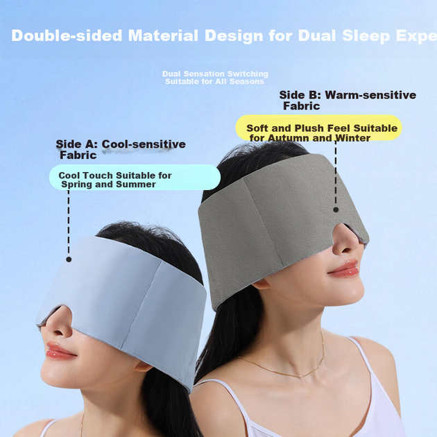 Маска для сна BDAC Gravity Sleep Eye Mask, блокирующая свет, для улучшения сна, подходит для женщин, мужчин и взрослых, изготовлена из ледяного шелка, розовая. - изображение 8
