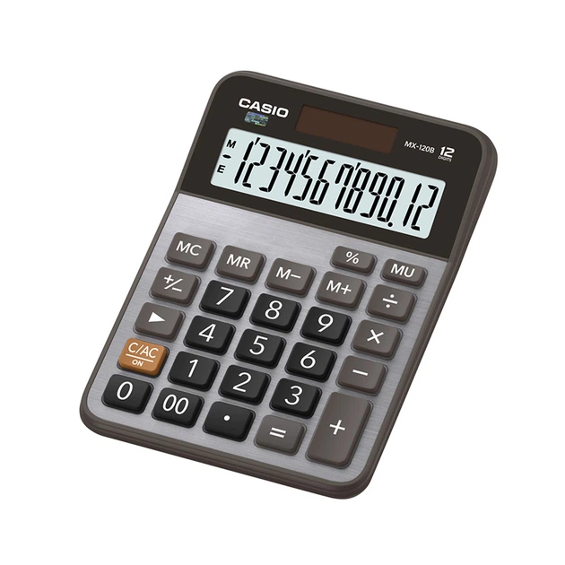 Бизнес-калькулятор Casio MX-120B, компактный, серый, для коммерческого использования. - Фото 5 Бизнес-калькулятор Casio MX-120B, компактный, серый, для коммерческого использования. - изображение 5