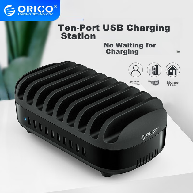 Зарядная станция ORICO DUK-10P 120 Вт на 10 USB-портов с подставкой для телефонов и iPad - Фото 10 Зарядная станция ORICO DUK-10P 120 Вт на 10 USB-портов с подставкой для телефонов и iPad - изображение 10