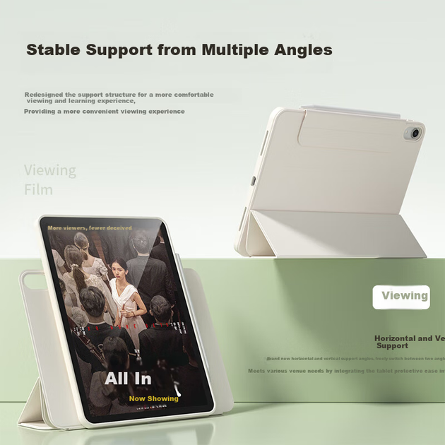 Чехол Zoyu, совместимый с процессором Apple A16 2025, для iPad 11, двусторонний, магнитный, трехсекционный, съемный, универсальный, для iPad 10, 11-дюймового планшета, лавандово-фиолетовый. - изображение 5