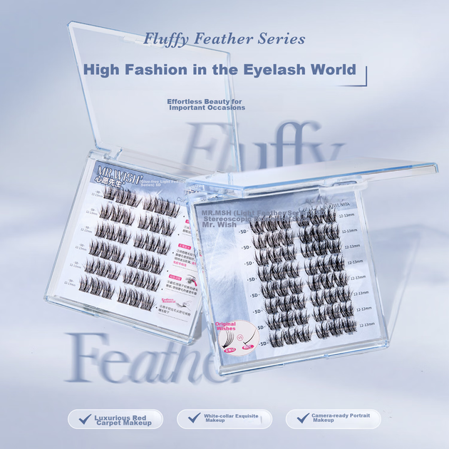 Накладні вії Mr. Wish Feather Series з С-подібним вигином без клею - Фото 4 Накладні вії Mr. Wish Feather Series з С-подібним вигином без клею - зображення 4