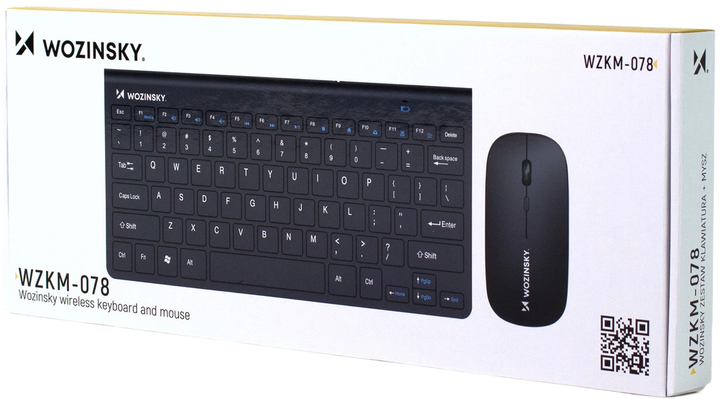 Zestaw bezprzewodowy Wozinsky Wireless Keyboard + Compact Mouse Set Black (5907769384189) - obraz 7