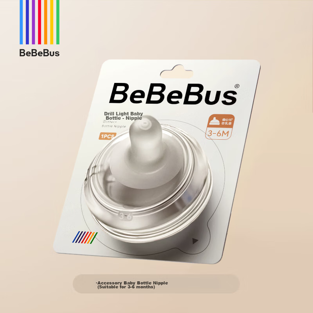 Соска сменная Bebebus Diamond Glow для детской бутылочки, 3-6 месяцев - изображение 2