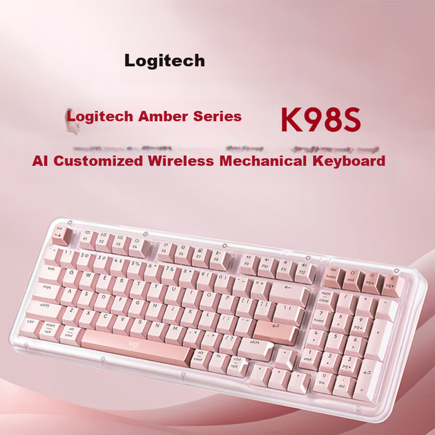 Клавиатура беспроводная Logitech ALTO KEYS K98S Amber Series AI Marble Bluetooth/Wireless/USB Pink - изображение 7