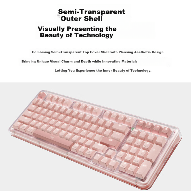 Клавиатура беспроводная Logitech ALTO KEYS K98S Amber Series AI Marble Bluetooth/Wireless/USB Pink - изображение 9