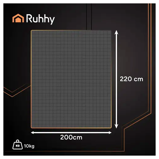Одеяло утяжеленное 10 кг для сна 200x220 см серый Ruhhy LS-2359 - Фото 2 Одеяло утяжеленное 10 кг для сна 200x220 см серый Ruhhy LS-2359 - изображение 2