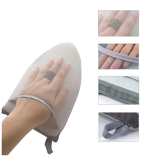 Защитная термо кофейка 25 см для глажки и отпаривания одежды серый LS-3108 - изображение 4