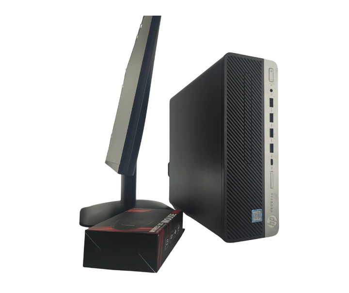 Комплект ПК: компьютер HP ProDesk 600 G5 SFF / Intel Core i5-8400 (6 ядер по 2.8 - 4.0 GHz) / 8 GB DDR4 / 240 GB SSD / Intel UHD Graphics 630 + Новый монитор AOC 24B31H/24" (1920x1080) IPS / Кабели б/у + Подарок Проводная клавиатура + мышка - изображение 3