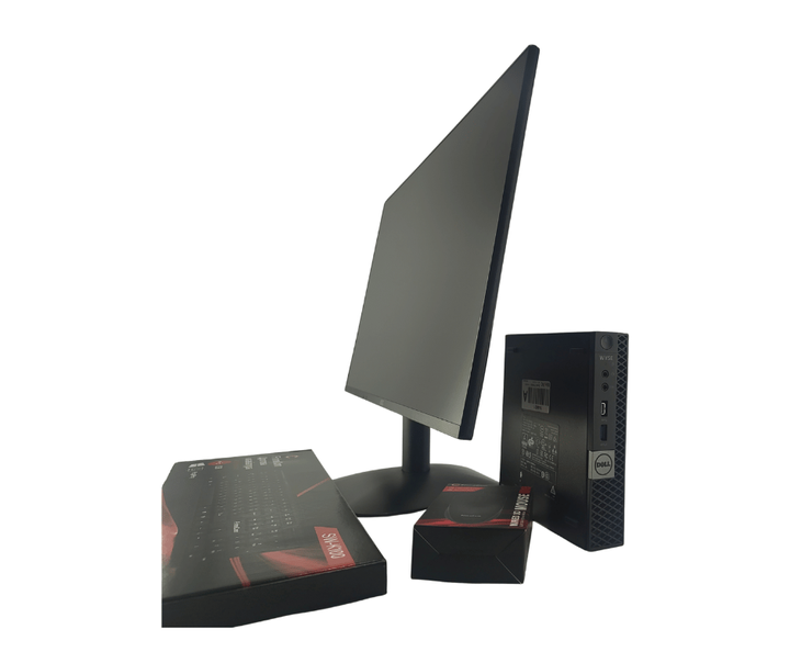 Комплект ПК: неттоп Dell OptiPlex 7050 Micro USFF / Intel Core i5-7500T (4 ядра по 2.7 - 3.3 GHz) / 8 GB DDR4 / 240 GB SSD / Intel HD Graphics 630 + Новый монитор AOC 24B31H/24" (1920x1080) IPS / Кабели б/у + Подарок Проводная клавиатура + мышка - изображение 3