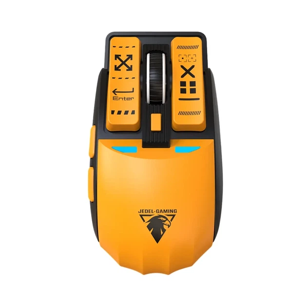 Беспроводная игровая мышь JEDEL Gaming WD149 7D Bluetooth+2.4G, 500mAh (DPI:1200-3200) Черно-желтый - Фото 6 Беспроводная игровая мышь JEDEL Gaming WD149 7D Bluetooth+2.4G, 500mAh (DPI:1200-3200) Черно-желтый - изображение 6