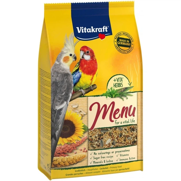 Корм Vitakraft Premium Menu Vital для німф 1 кг - Фото 1 Корм Vitakraft Premium Menu Vital для німф 1 кг - зображення 1