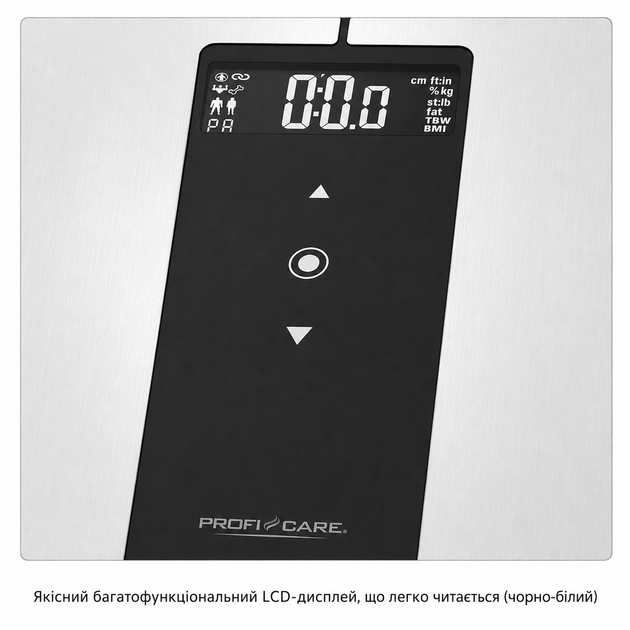 Напольные диагностические весы ProfiCare PC-PW 3008 BT до 180 кг Bluetooth металл - изображение 5
