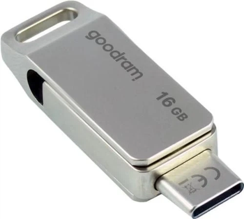 Флеш накопичувач USB 16Gb Goodram ODA3, Silver, Type-C / USB 3.2 Gen 1 (ODA3-0160S0R11) - Фото 4 Флеш накопичувач USB 16Gb Goodram ODA3, Silver, Type-C / USB 3.2 Gen 1 (ODA3-0160S0R11) - зображення 4