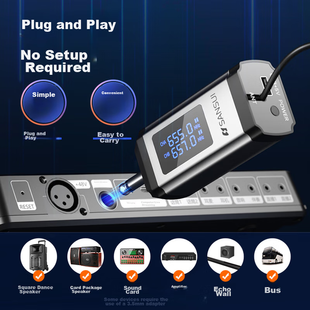 Микрофон SANSUI K39 беспроводной для караоке и выступлений - изображение 5
