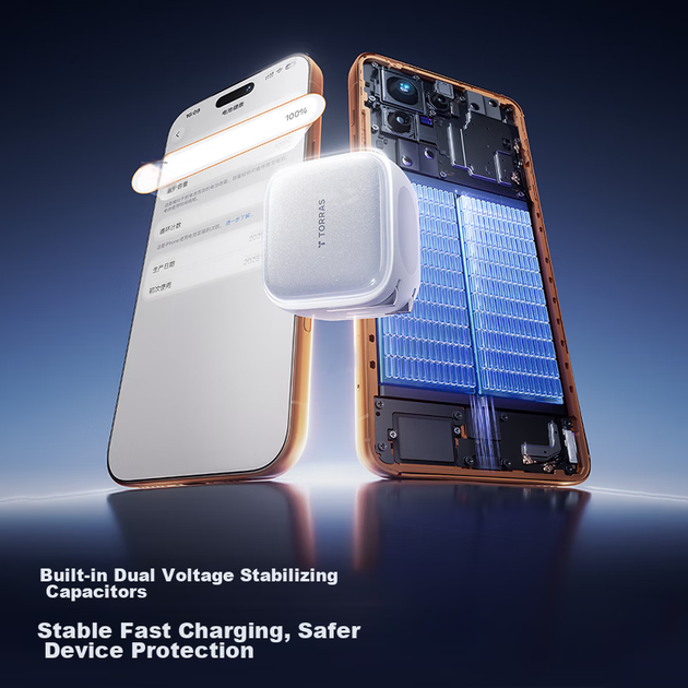 Зарядное устройство Torras Mini Ice 45 Вт, GaN Air, оригинальное, для iPhone 17 Pro Max, 17 Pro и 16 - изображение 4