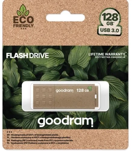 Флеш накопитель USB 128Gb Goodram UME3 "Eco Friendly", Brown, USB 3.2 Gen 1 (UME3-1280EFR11) - Фото 3 Флеш накопитель USB 128Gb Goodram UME3 "Eco Friendly", Brown, USB 3.2 Gen 1 (UME3-1280EFR11) - изображение 3