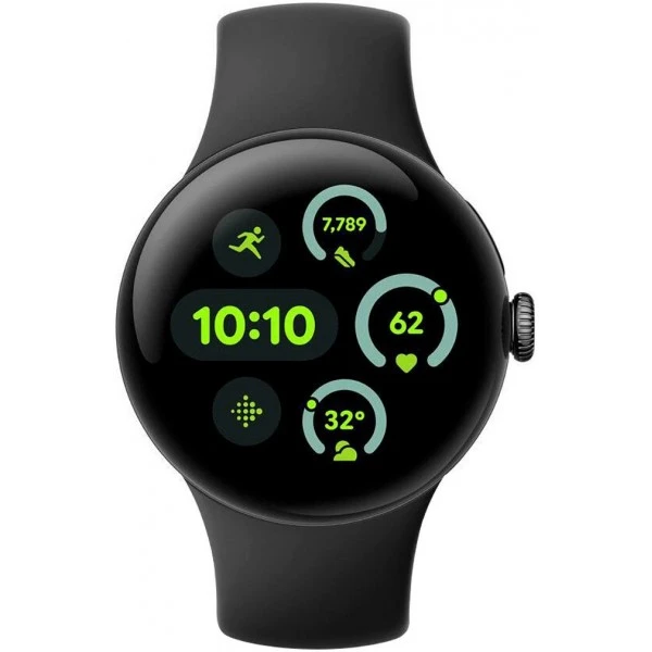 Смарт-годинник Google Pixel Watch 3 45 mm Wi-Fi Matte Black Aluminum Case/Obsidian Active Band - зображення 2