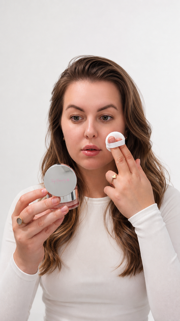 Матуюча сонцезахисна пудра Top Beauty Pink Filter Matte Sun Protection Powder SPF 30 6 г - зображення 3
