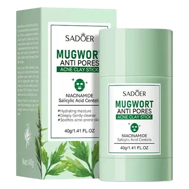 Глиняна маска-стик для обличчя проти акне SADOER Mugwort Anti Pores Stick, 40 г (6976623808979) - Фото 1 Глиняна маска-стик для обличчя проти акне SADOER Mugwort Anti Pores Stick, 40 г (6976623808979) - зображення 1