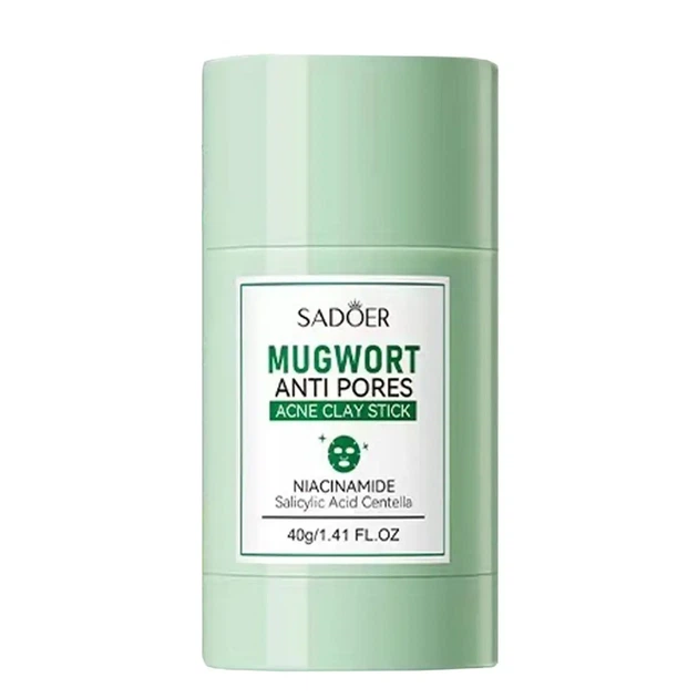 Глиняна маска-стик для обличчя проти акне SADOER Mugwort Anti Pores Stick, 40 г (6976623808979) - Фото 2 Глиняна маска-стик для обличчя проти акне SADOER Mugwort Anti Pores Stick, 40 г (6976623808979) - зображення 2