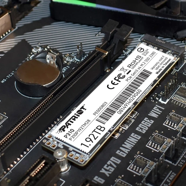 Накопитель SSD M.2 Patriot P310 1920GB NVMe PCIe 3.0x4 80x22x3,8 мм 3D NAND TLC - изображение 7