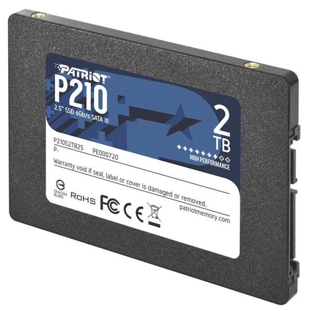 Накопитель SSD 2.5" Patriot P210 2TB SATA III 3D QLC 100,45x69,85x7 мм - Фото 3 Накопитель SSD 2.5" Patriot P210 2TB SATA III 3D QLC 100,45x69,85x7 мм - изображение 3