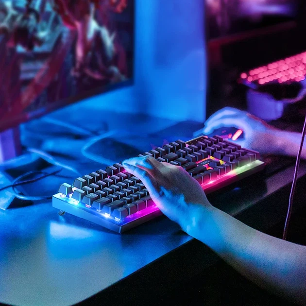 Ігровий комплект клавіатура та миша HOCO GM18 RGB 440х180х36 мм ABS Чорний - зображення 9