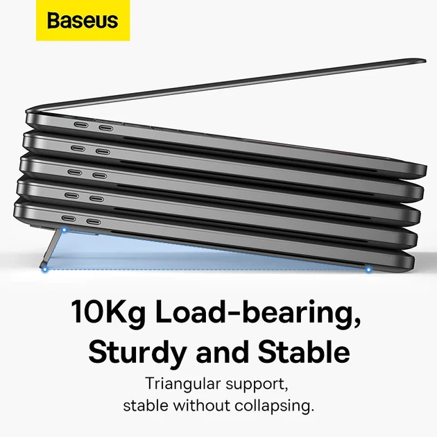 Подставка для ноутбука Baseus Slim Laptop Kickstand 12° цинковый сплав серый 2 шт - изображение 14