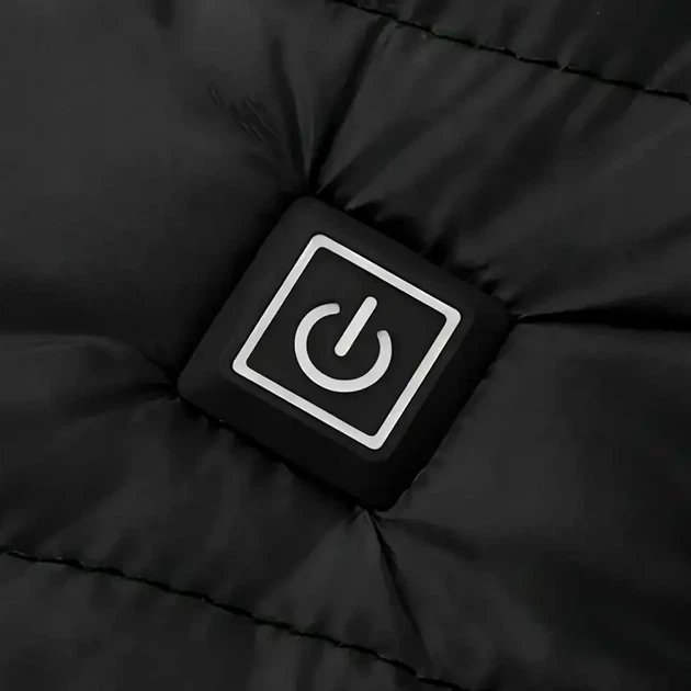 Мужская куртка с подогревом 3 режима USB размер XXXXL черный полиэстер для холодной погоды - Фото 10 Мужская куртка с подогревом 3 режима USB размер XXXXL черный полиэстер для холодной погоды - изображение 10