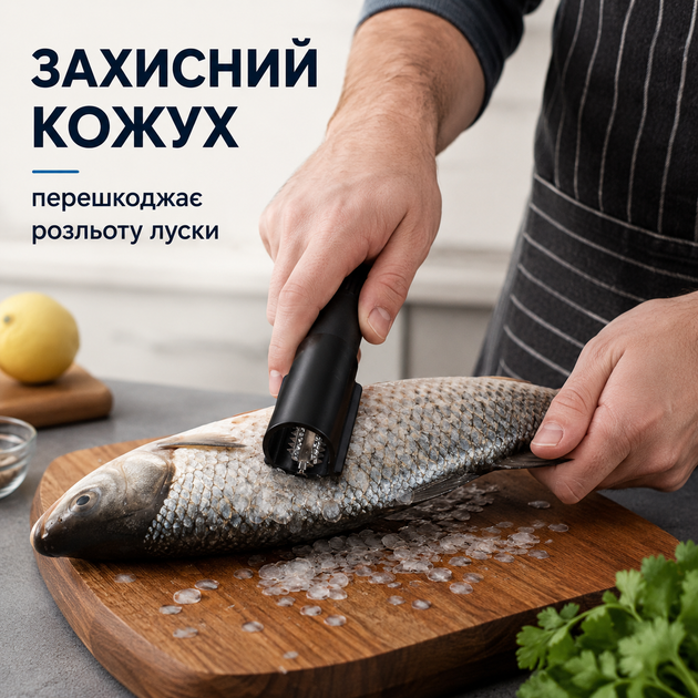 Электрическая беспроводная рыбочистка для удаления чешуи, черная - изображение 4