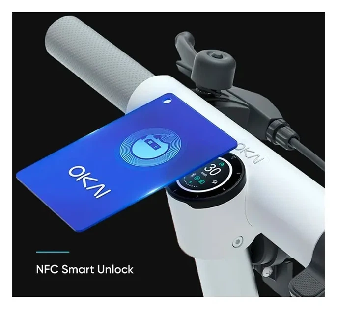 Електросамокат OKAI ES10-NEON Lite White 9", 300(600)W, 7.8Ah, 30km, 25km\h, 20%, NFC, App, 15kg (KOS_ES10-W) - изображение 18