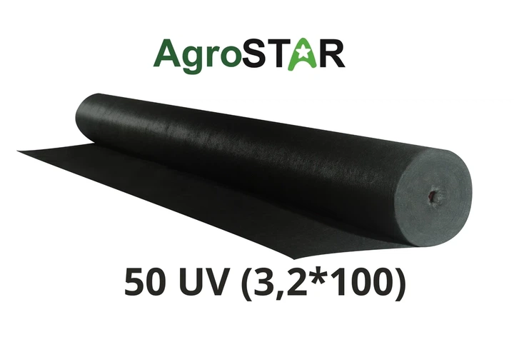 Агроволокно черное 50 UV 3,2x100 м нетканый полипропилен - Фото 1 Агроволокно черное 50 UV 3,2x100 м нетканый полипропилен - изображение 1
