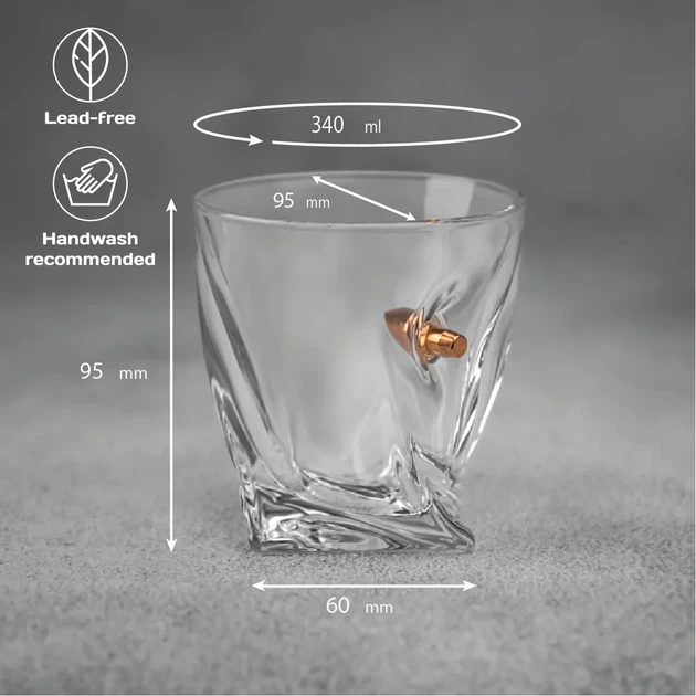 Хрустальный стакан для виски (с пулей) VSKLO - Фото 7 Хрустальный стакан для виски (с пулей) VSKLO - изображение 7