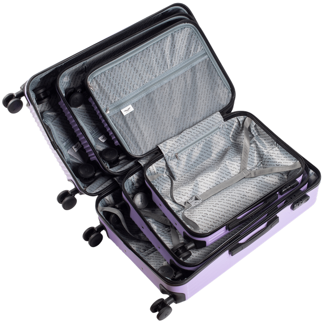 Дорожный пластиковый чемодан Wings TR058 Egret малый (S) ручная кладь на 4 колесах 55х38х21 см, синий - Фото 6 Дорожный пластиковый чемодан Wings TR058 Egret малый (S) ручная кладь на 4 колесах 55х38х21 см, синий - изображение 6