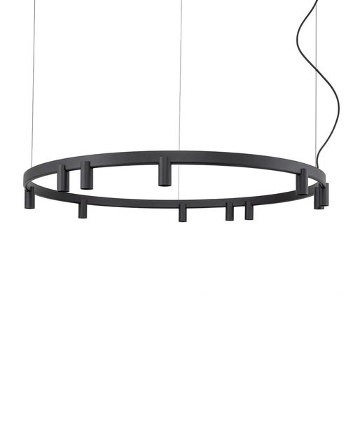 Люстра Nowodvorski 12288 Fourty Round GU10 R35+LED 11+6x10W+9W 3000K 710Lm IP20 черная - изображение 5