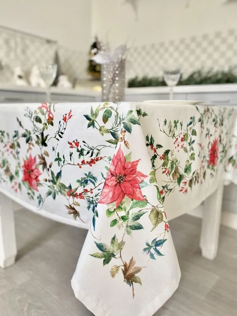 Скатерть квадратная водоотталкивающая NAVIDAD107 150x150 см 100% полиэстер ассорти - изображение 4