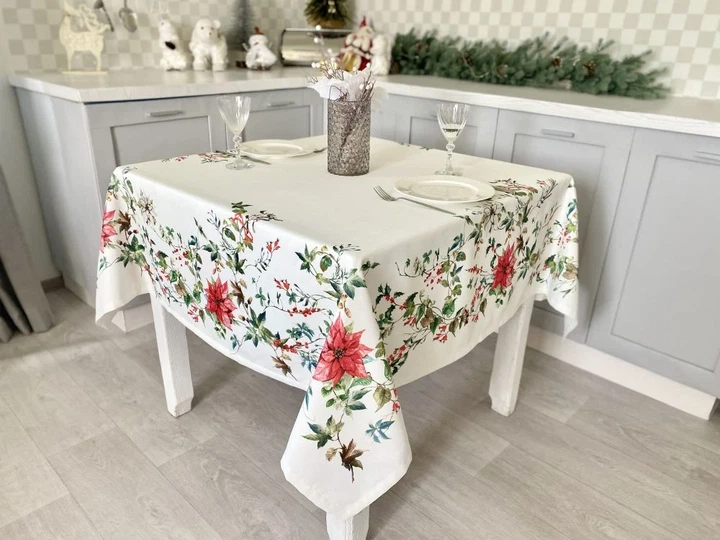 Скатерть квадратная водоотталкивающая NAVIDAD107 150x150 см 100% полиэстер ассорти - изображение 6