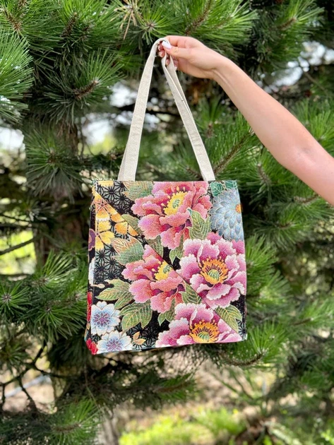 Гобеленовая сумка Limaso JAPAN003-SM35 34x35 см Черная 75% полиэстер, 22% хлопок, 3% акрил - Фото 12 Гобеленовая сумка Limaso JAPAN003-SM35 34x35 см Черная 75% полиэстер, 22% хлопок, 3% акрил - изображение 12