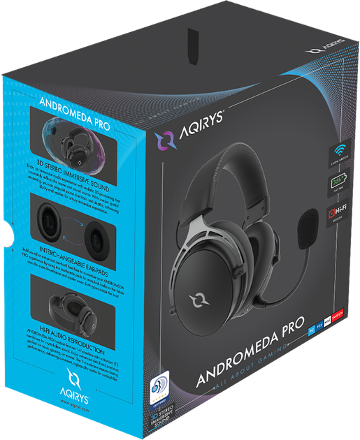 Słuchawki gamingowe AQIRYS ANDROMEDA PRO Black - obraz 18