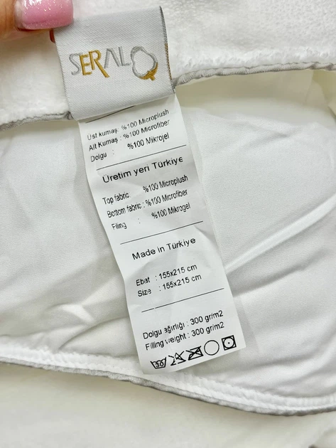 Одеяло Softness 155х215 см Всесезонное 100% микрофибра Белый - изображение 5