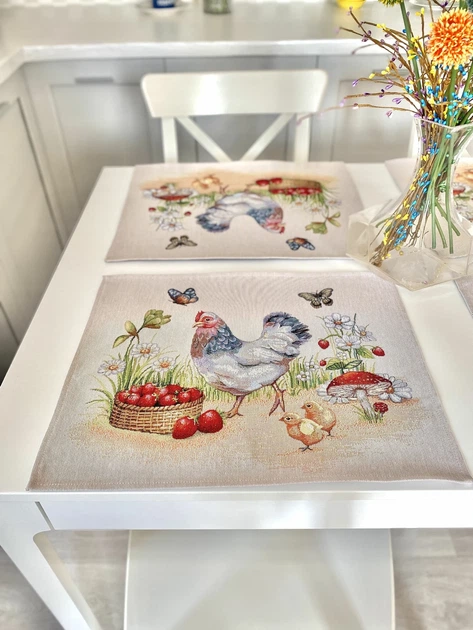 Салфетка гобеленовая RUNNER1287NA 37х49 см 75% полиэстер бежевый - изображение 3