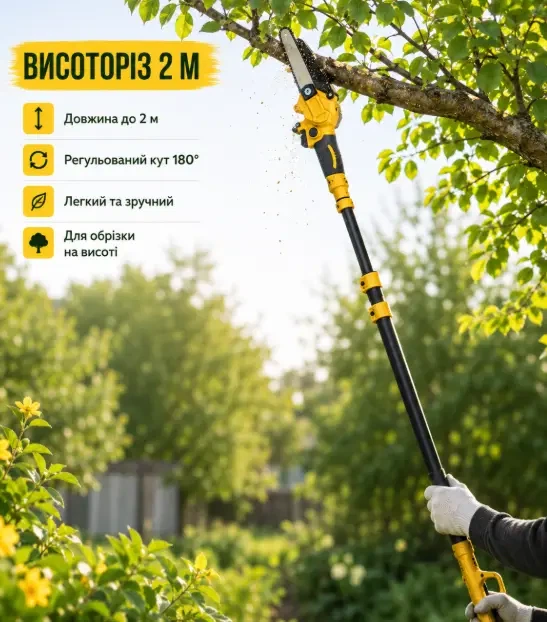 Акумуляторний набір садових інструментів 3в1 24V, акумуляторний секатор - зображення 3