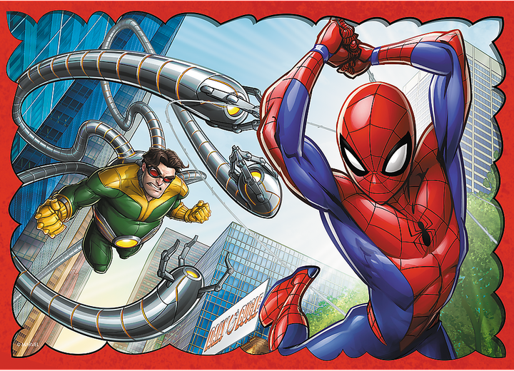 Zestaw Puzzle Trefl Bohaterski Spider-Man 4 w 1 35/48/54/70 elementów 34384 (5900511343847) - obraz 4