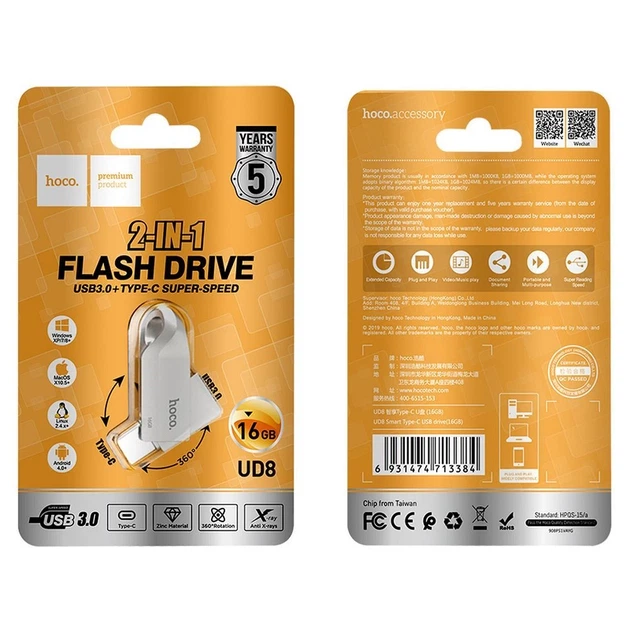 USB-флешка Hoco UD8 16GB USB 3.0 Silver (6931474713384) - зображення 4