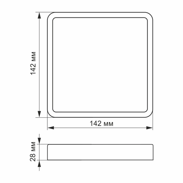 Светильник потолочный Videx 12W 5000K 220V (VL-DLSS-125) - изображение 2
