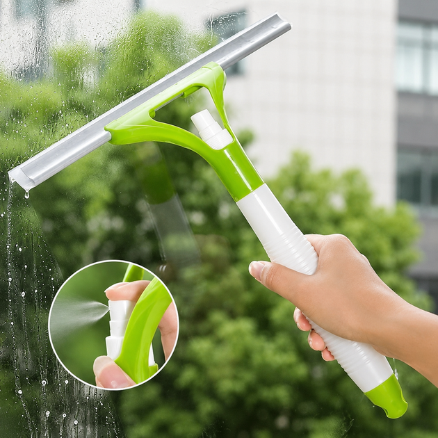 Щітка для миття вікон із розпилювачем Spin Mop багатофункціональний очищувач скла - зображення 3