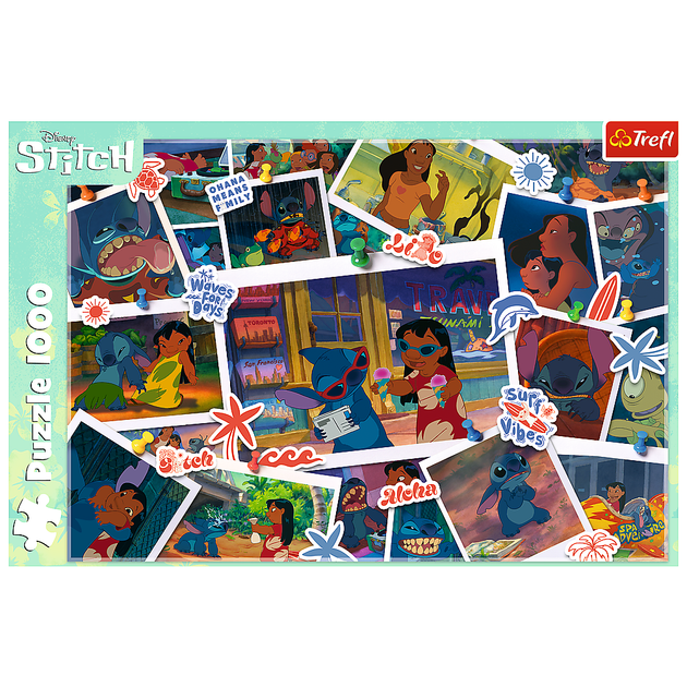 Puzzle Trefl Lilo i Stitch Słodkie Wspomnienia 1000 elementów (5900511108828) - obraz 3