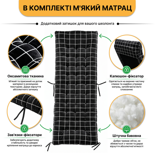 Матрас ультрамягкий для шезлонга LEOBRO K3-PAT - изображение 2