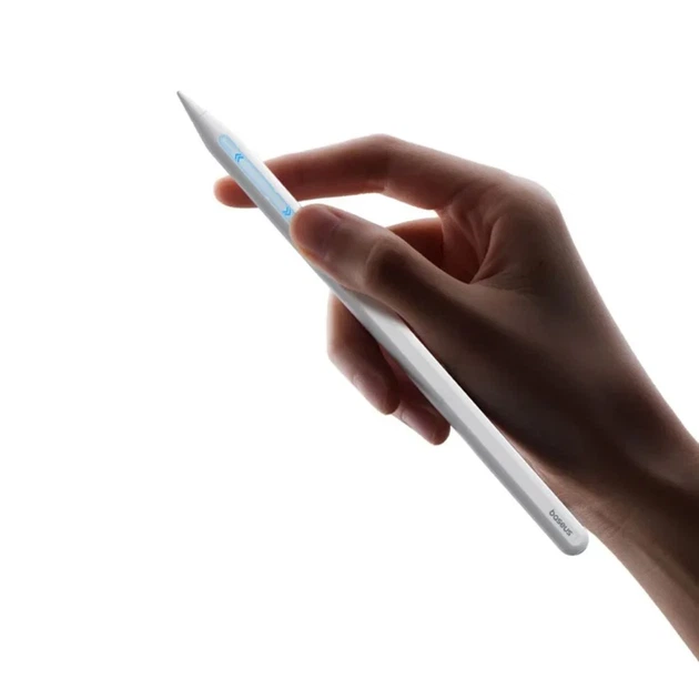 Стилус Baseus Smooth Writing PS3 Pro 360° сенсорный POM Moon White с USB-C 16 г - изображение 5